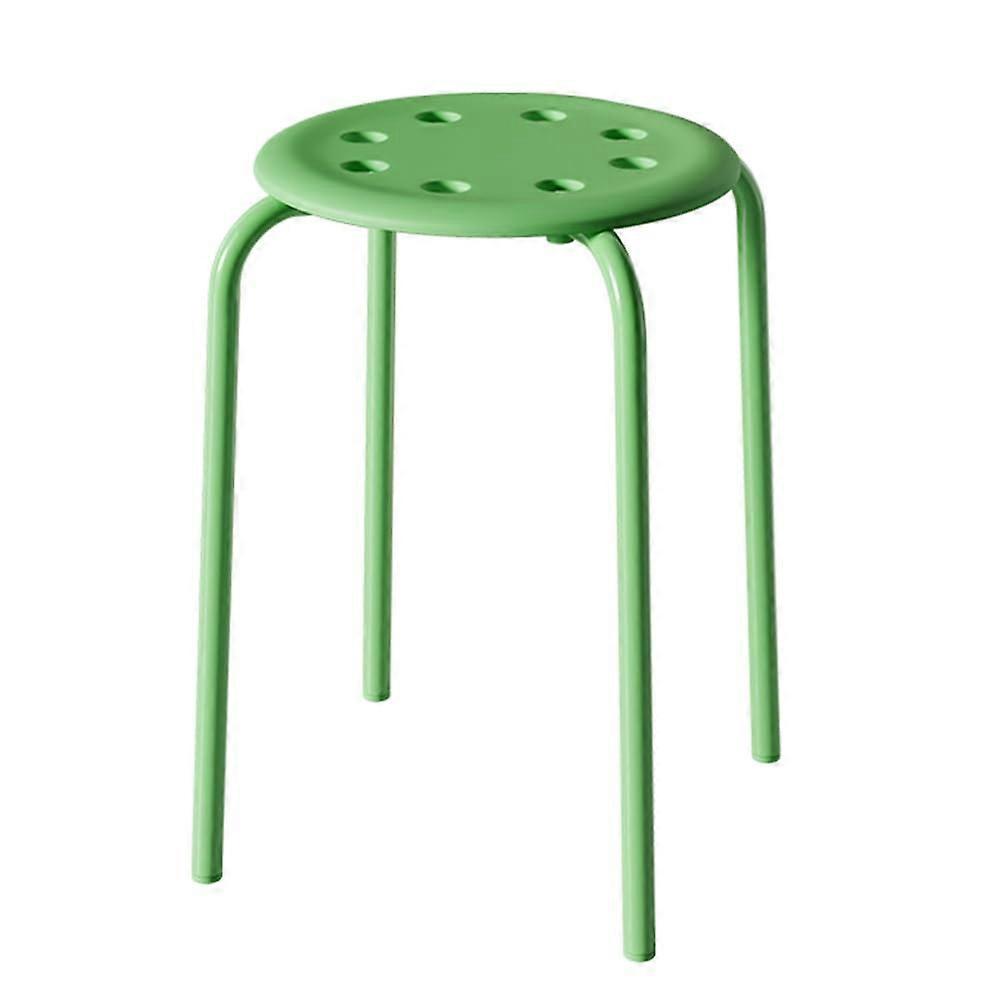 Portable Stackable Stools Metal Frame Backless Seating For Kids And Adults Classroom Green
