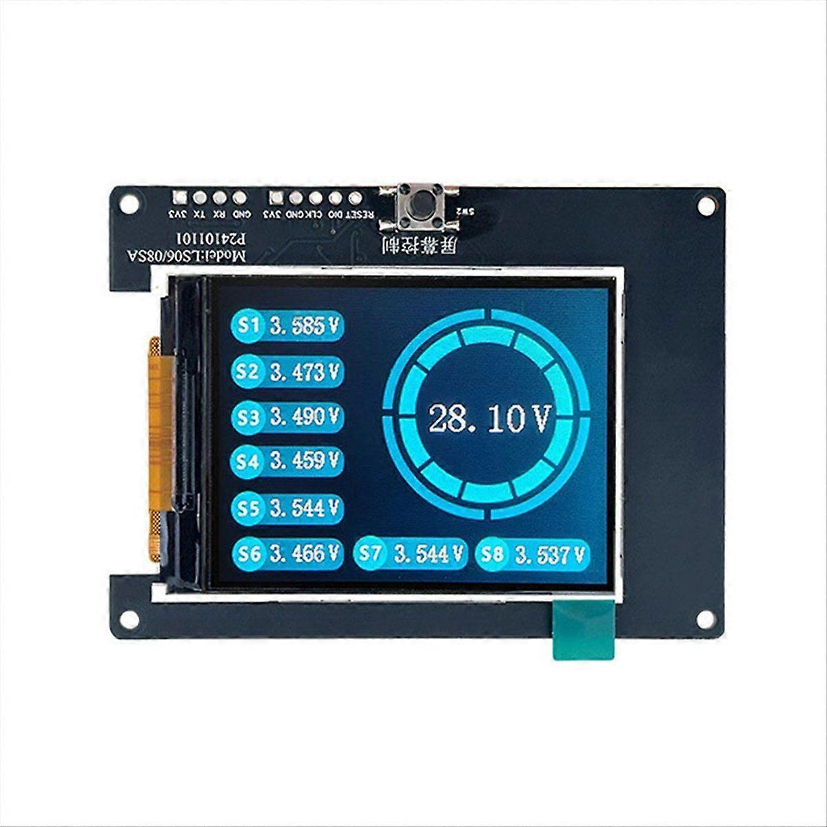 8S Battery Voltage Acquisition Display of Single String Voltage, Total Voltage for Li-Ion/LiFePO4/L