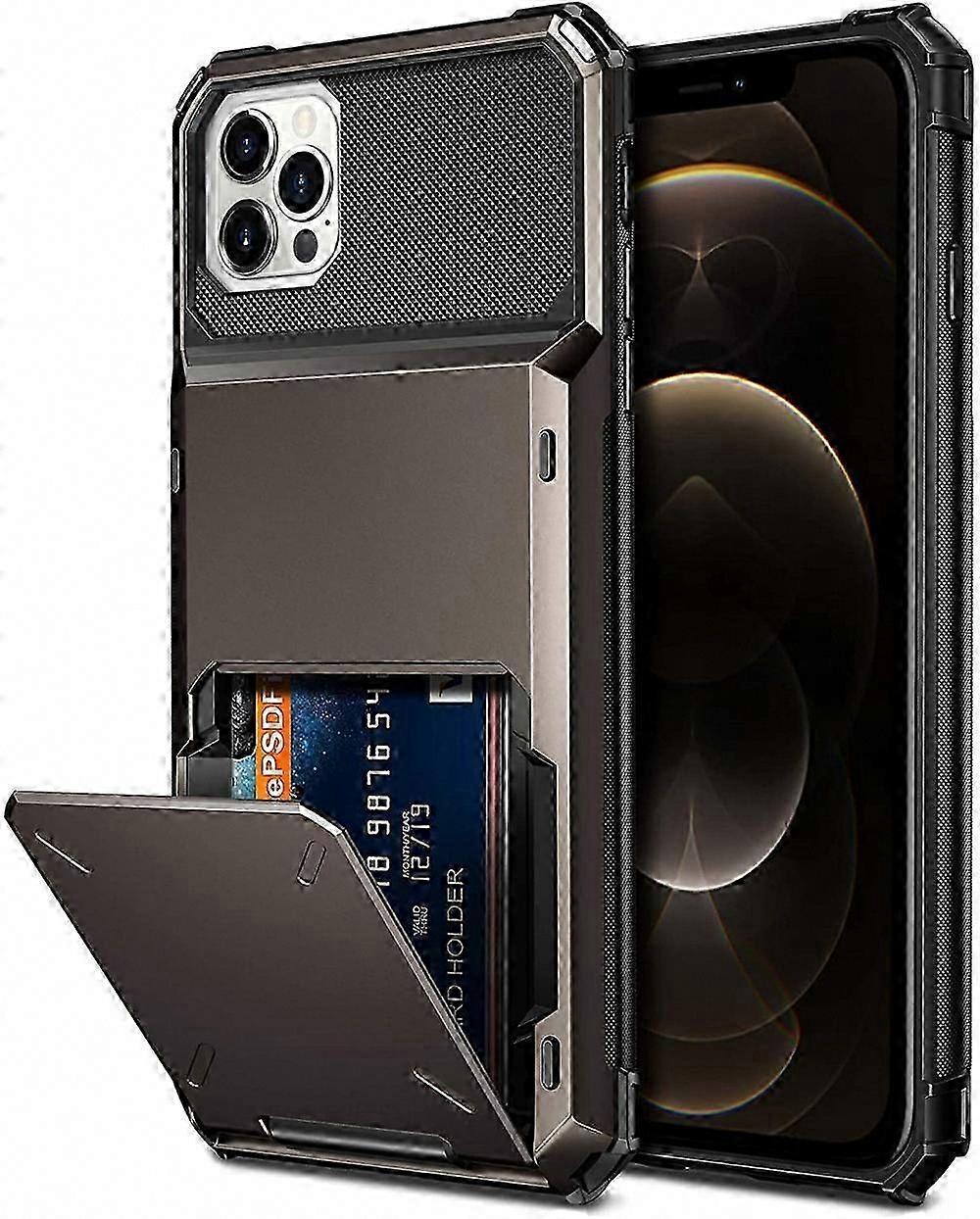 Phone Case for  14 Pro 13 Pro 11 12 Pro Max XR X XS Max 7 8 Plus with 4-Card Wallet Slot Credit Card Holder Cover