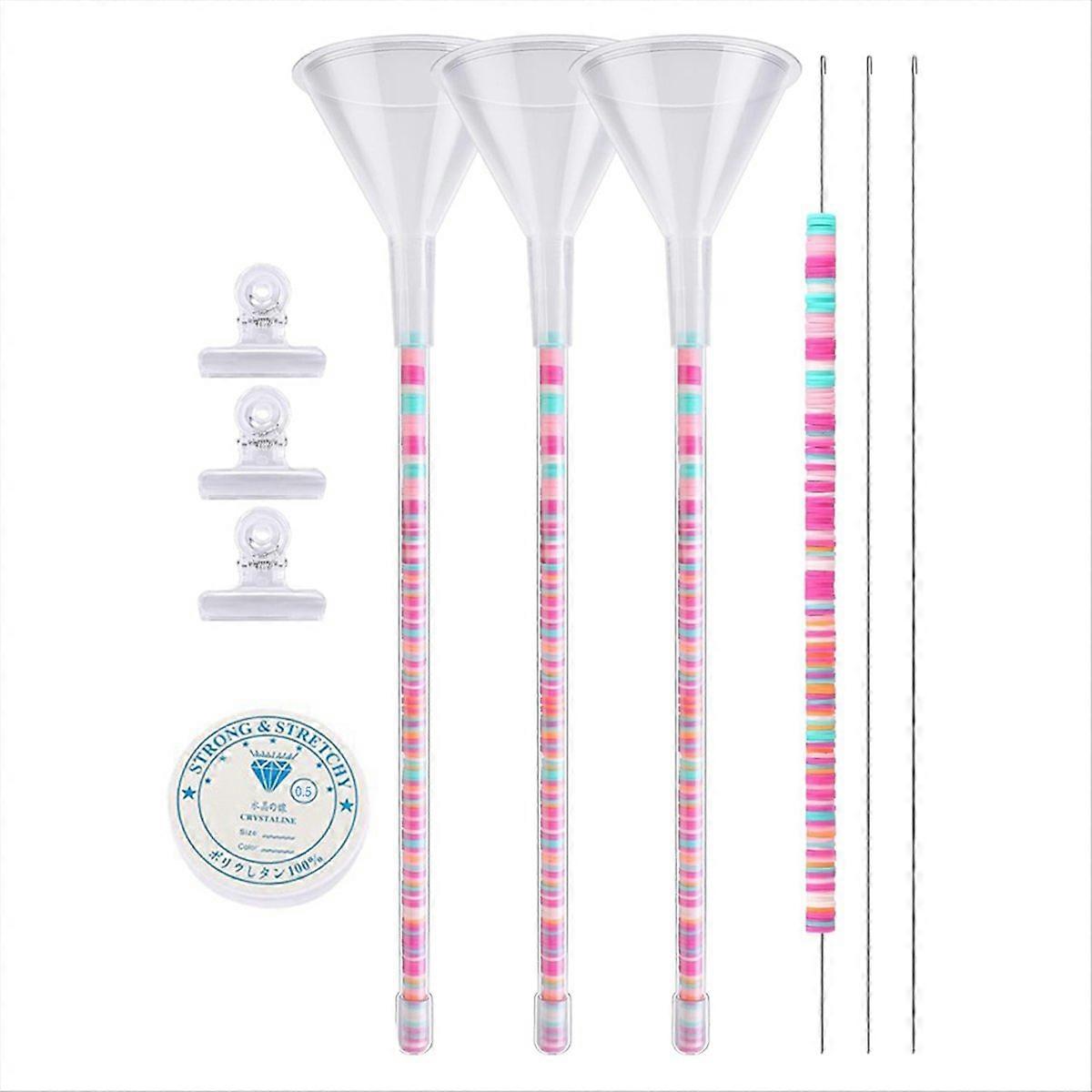 3Pack Clay Bead Beading Tools Kit- Beading Funnel Bracelet Making Kit