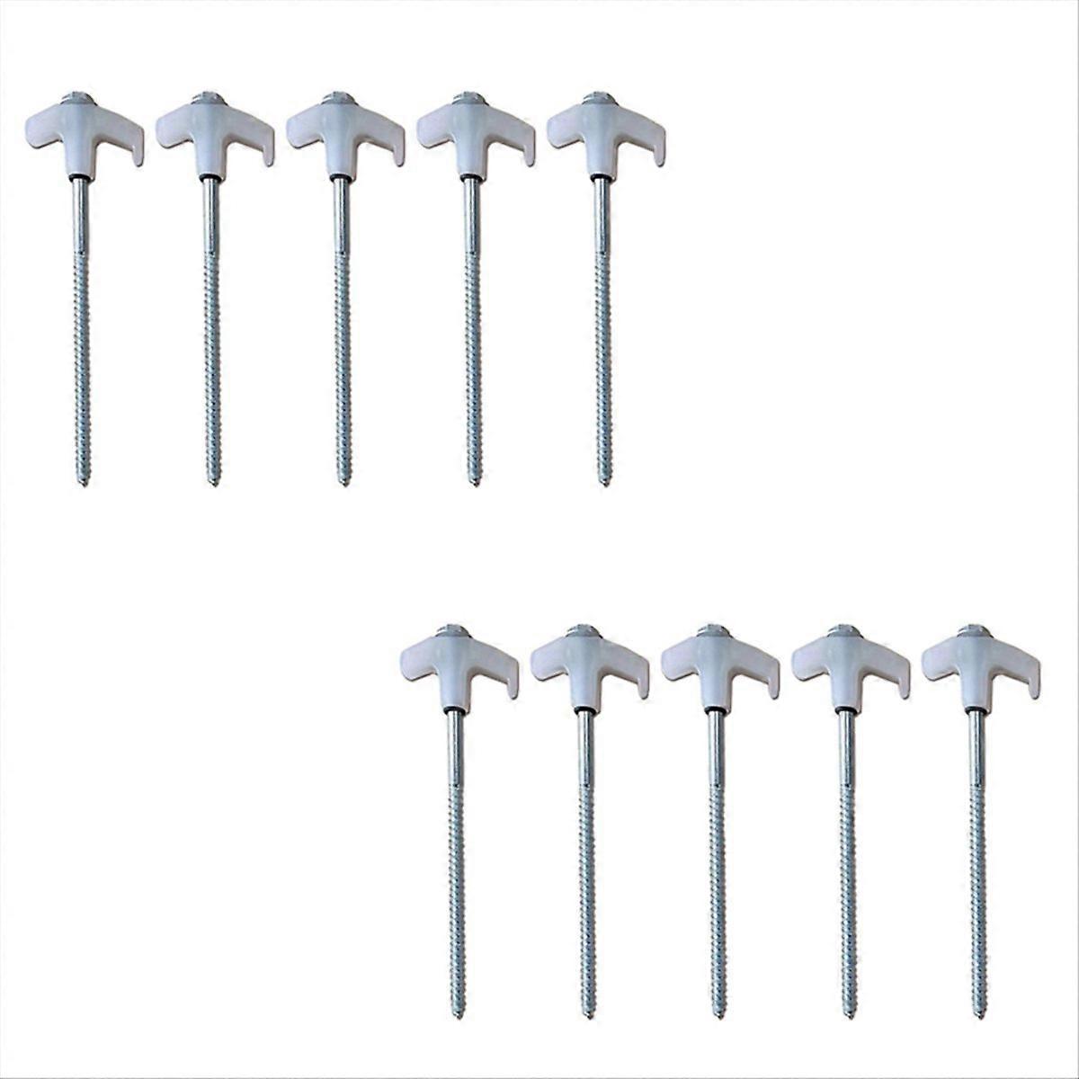 White Screw-type tent spikes, tent spikes