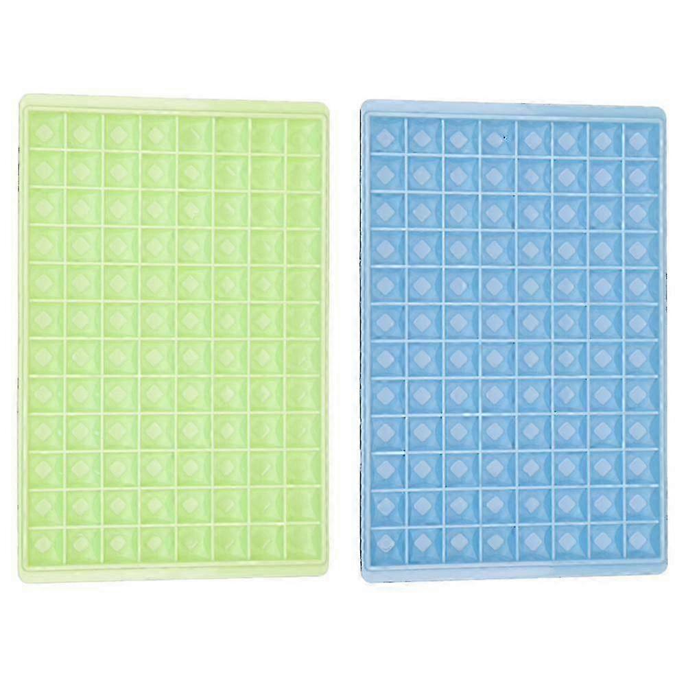 Silicone Mold, 2 Pcs Small Ice Cube Jello Candy Chocolate Soap Making Thicker Tray