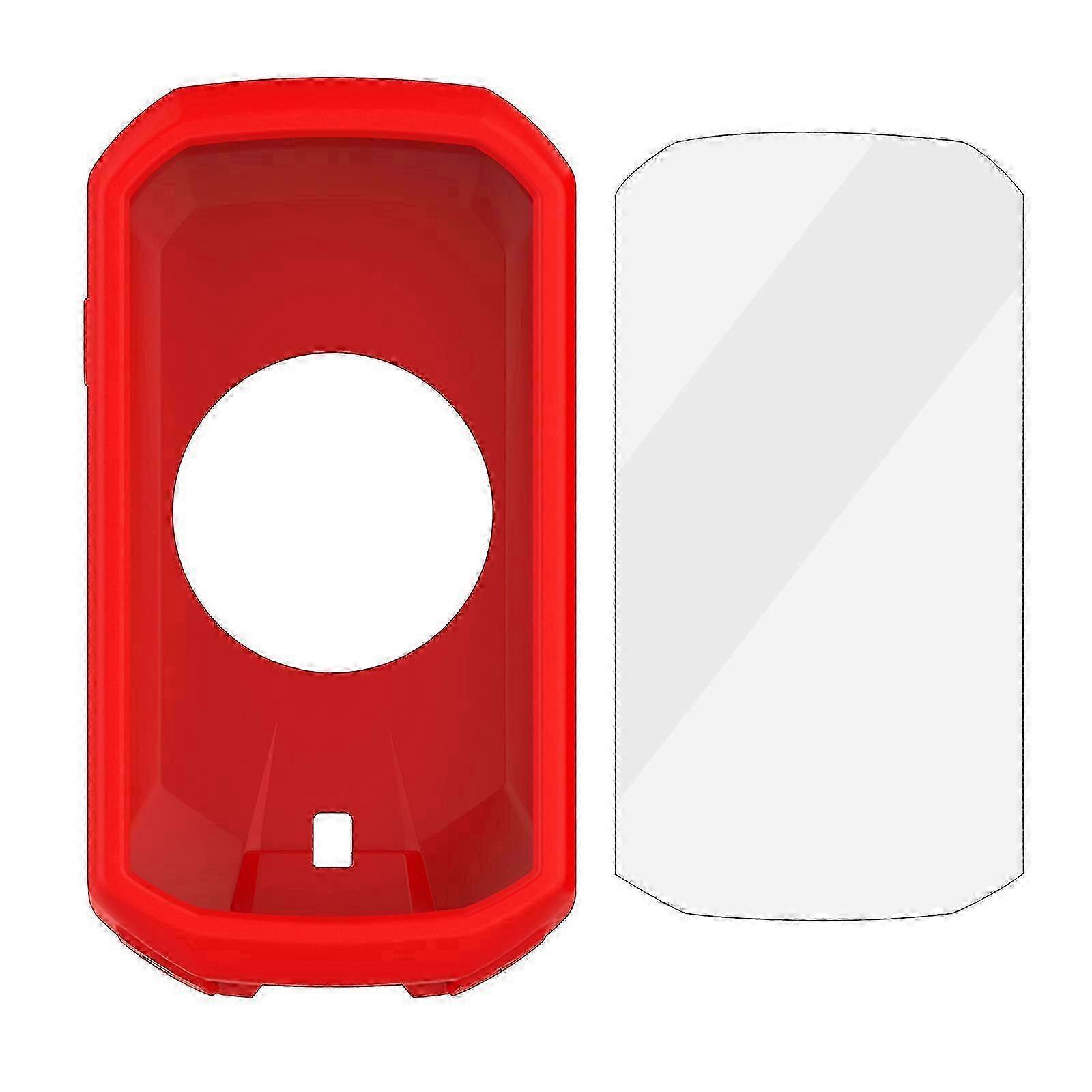 Silicone Cycling Navigation Protective Sleeve Housing Fit for 1050 Code Watch Include Case And Display Screen Cover Film Red