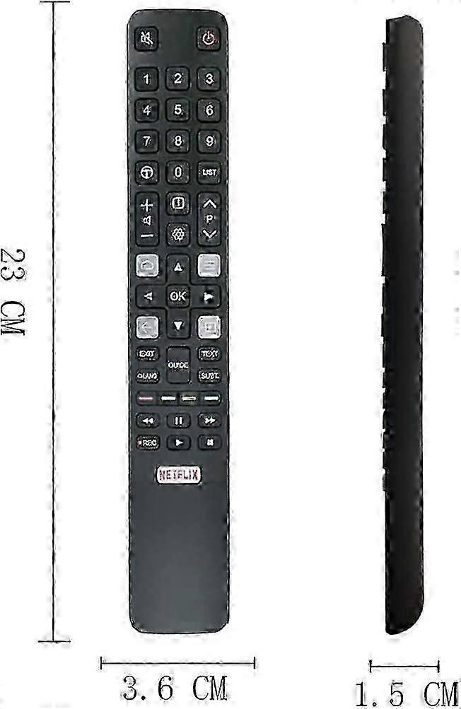 Ersättning TCL RC802N fjärrkontroll för TCL TV, TCL Thomson fjärrkontroll för TCL Smart TV