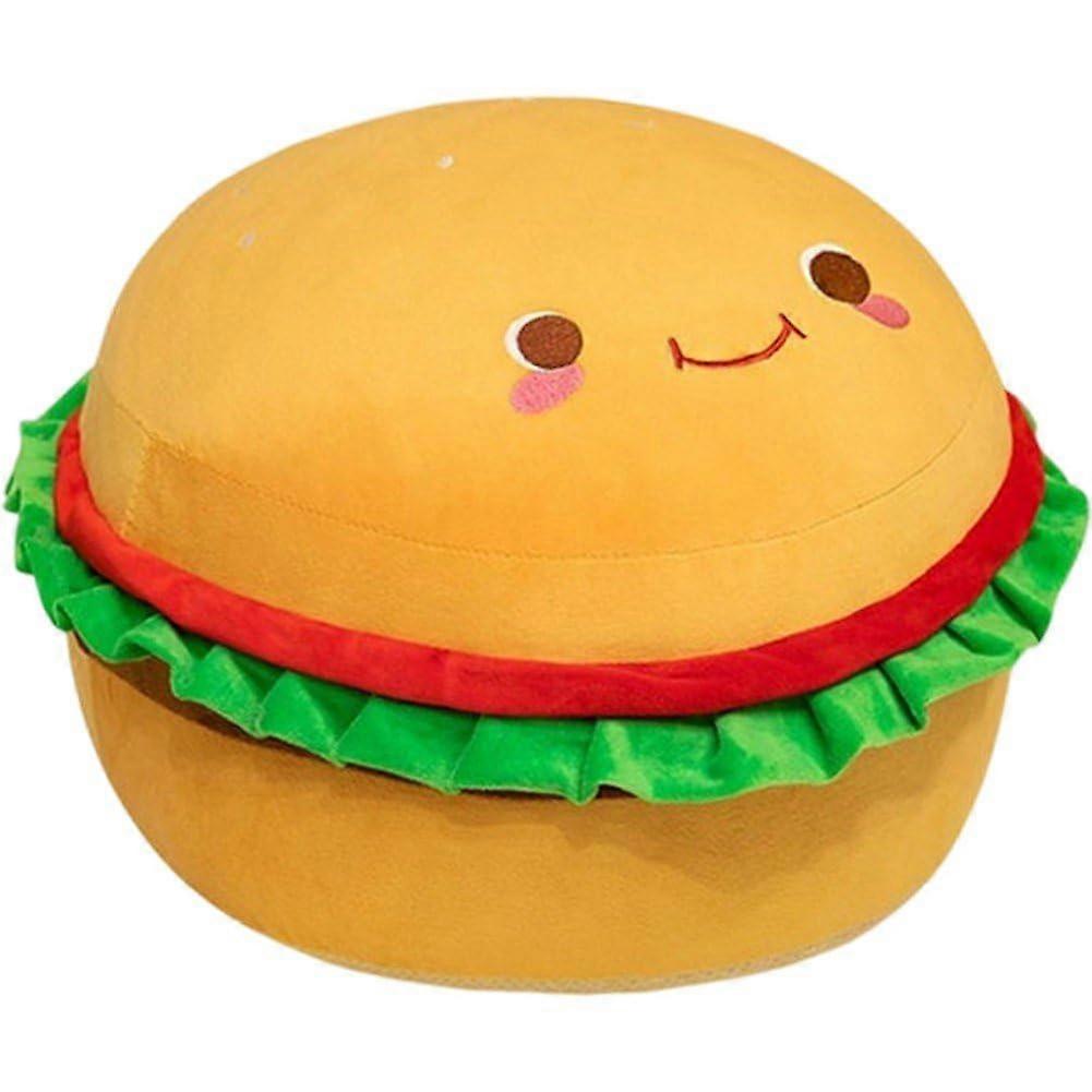 3D Simulation Hamburger Plush Pillow Soft Plush Hamburger Shape Cushion Kids Bedroom Decor School Classroom Decor