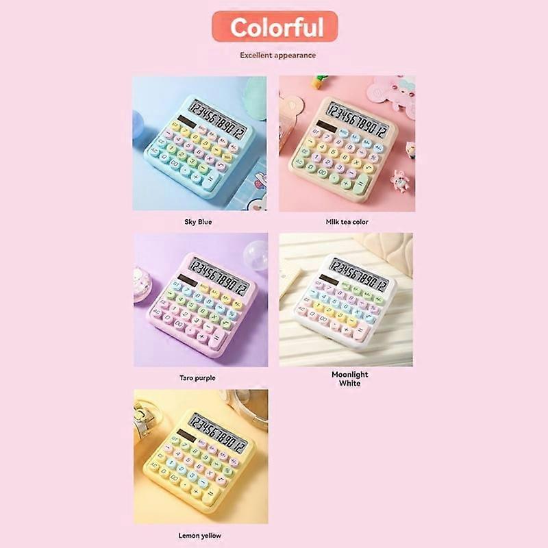 Candy-Colored Desktop Calculator for Office & School, Student Stationery, Ideal for Calculations A