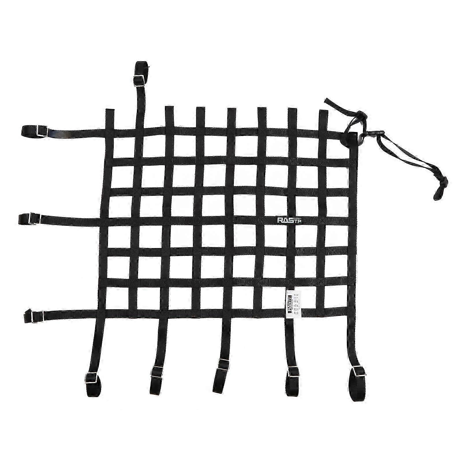 Car window net mounting kit for race cars - ribbon style red/blue/black