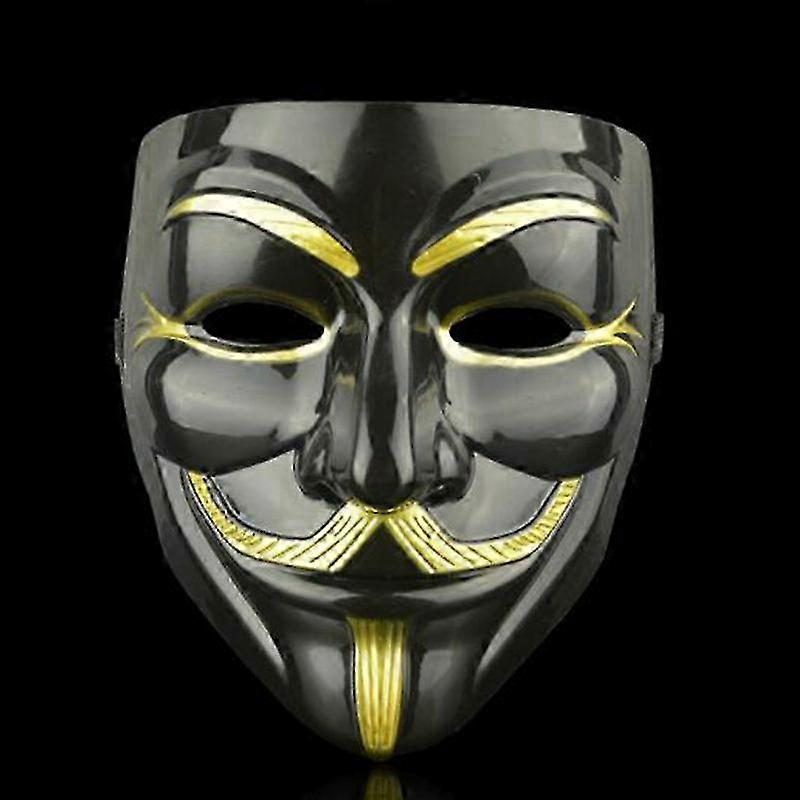 Anonymous Hacker V-Vendetta Face Masks Adult Cosplay Fancy Prop