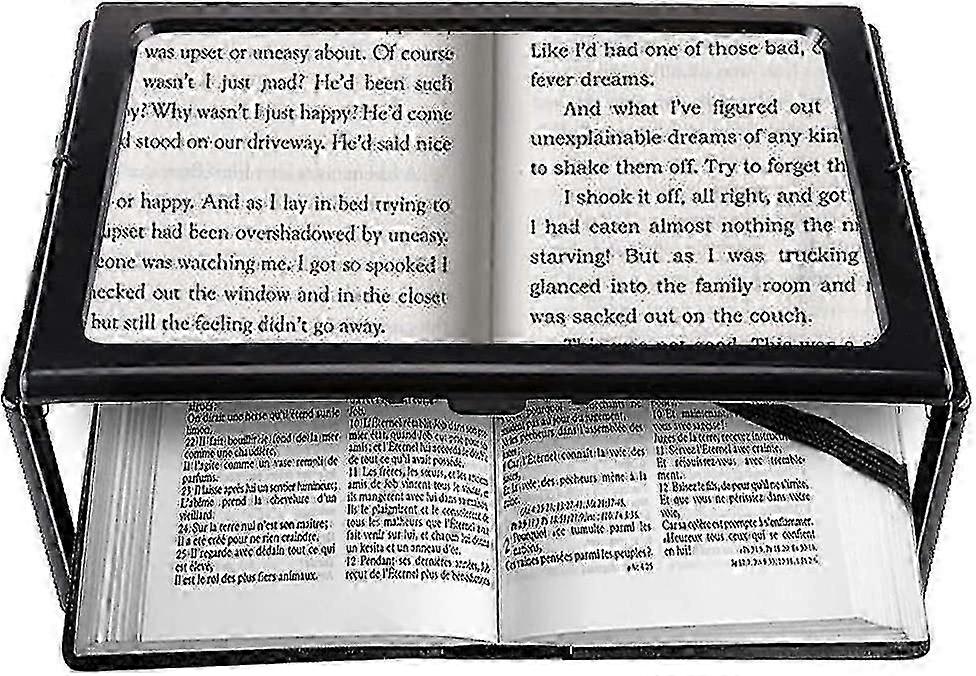 A4 page magnifier for reading with 4 LED lamps and 3X magnification