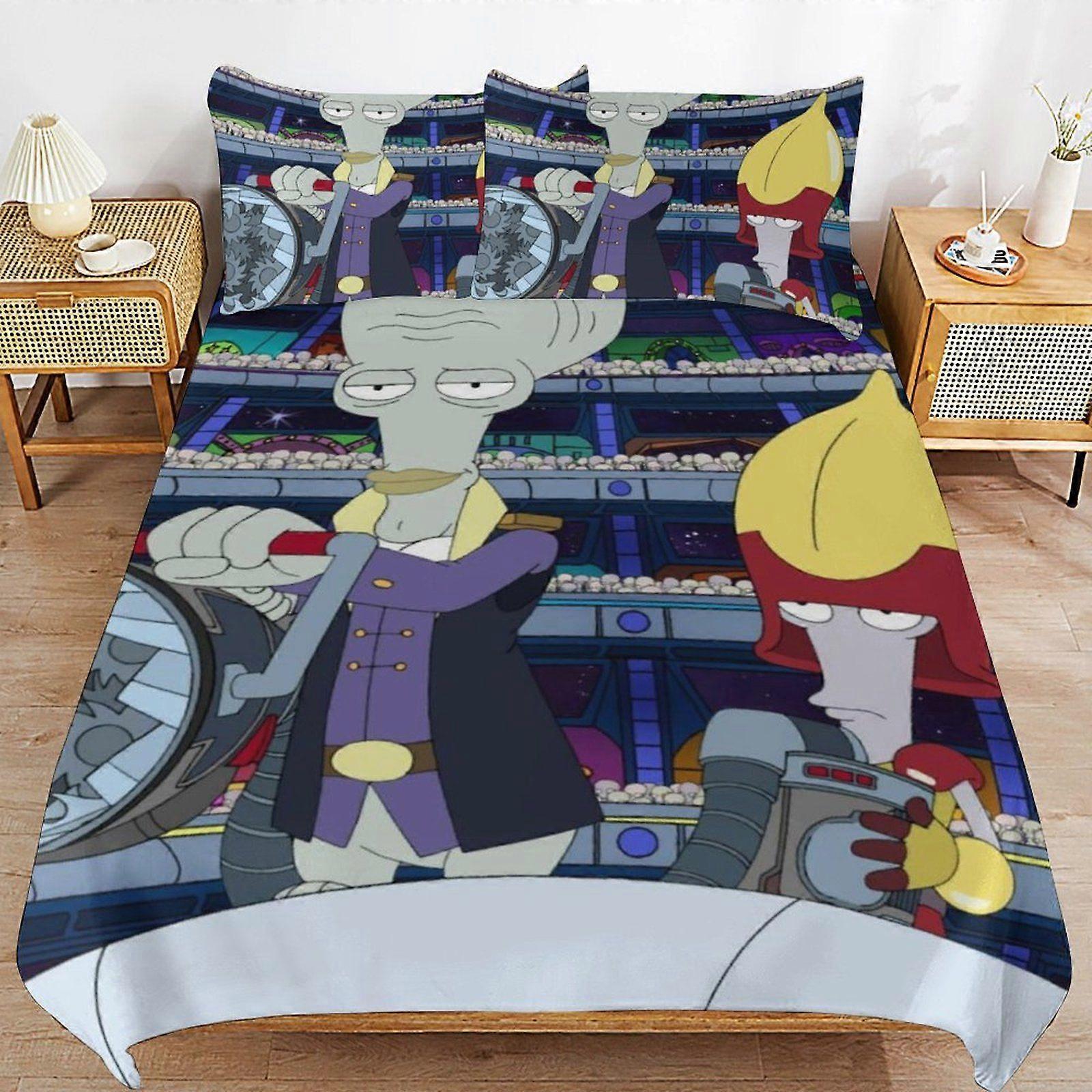 w484 American Dad Daily Comfort Soft Durable Zipper Structure Comfortable Fabric Duvet Cover Sets Sleeping Essentials m484