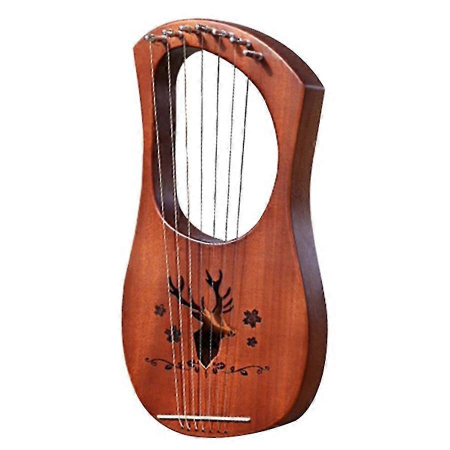 7-strengs Lyre harpe Mahogny Solid Wooden Metal Strings Stringed Instruments