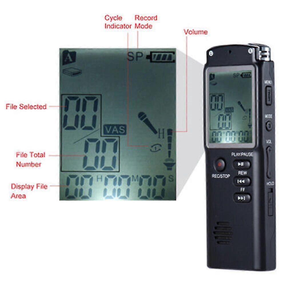 New Mini Digital Sound Audio Recorder Voice Activated Dictaphone MP3 Player 8/16/32G