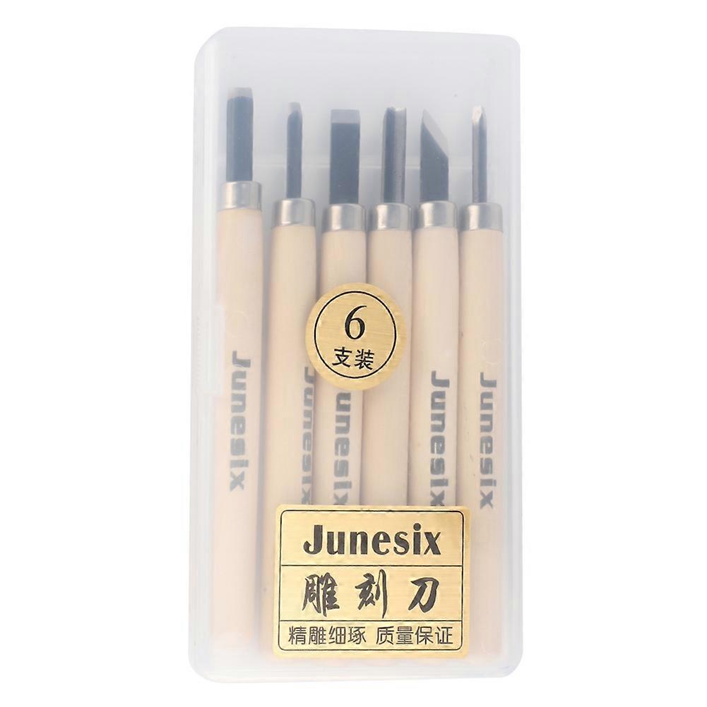 6pcs Wood Carving Knife Chisel Kit for Basic and Detailed Woodworking Hand Tool