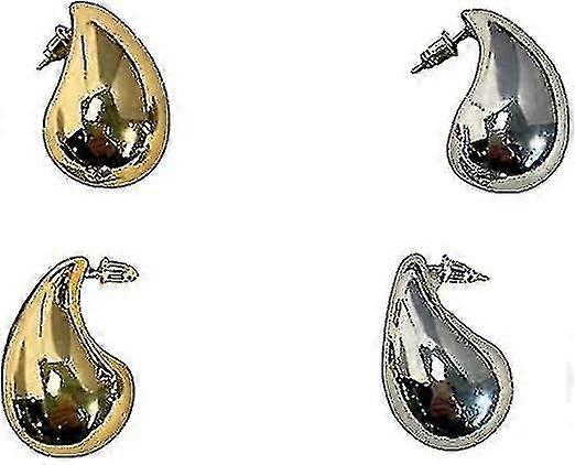 Tear Drop Silver Gold Trender overdimensjonert Statement Style øredobber