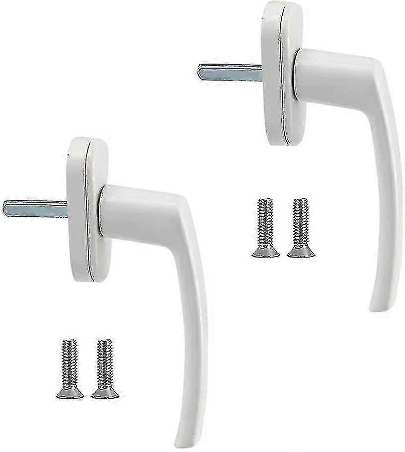 2pcs窓ハンドルアルミニウム合金窓ハンドル固体アルミニウムハンドルホワイトアルミニウムドアハンドル