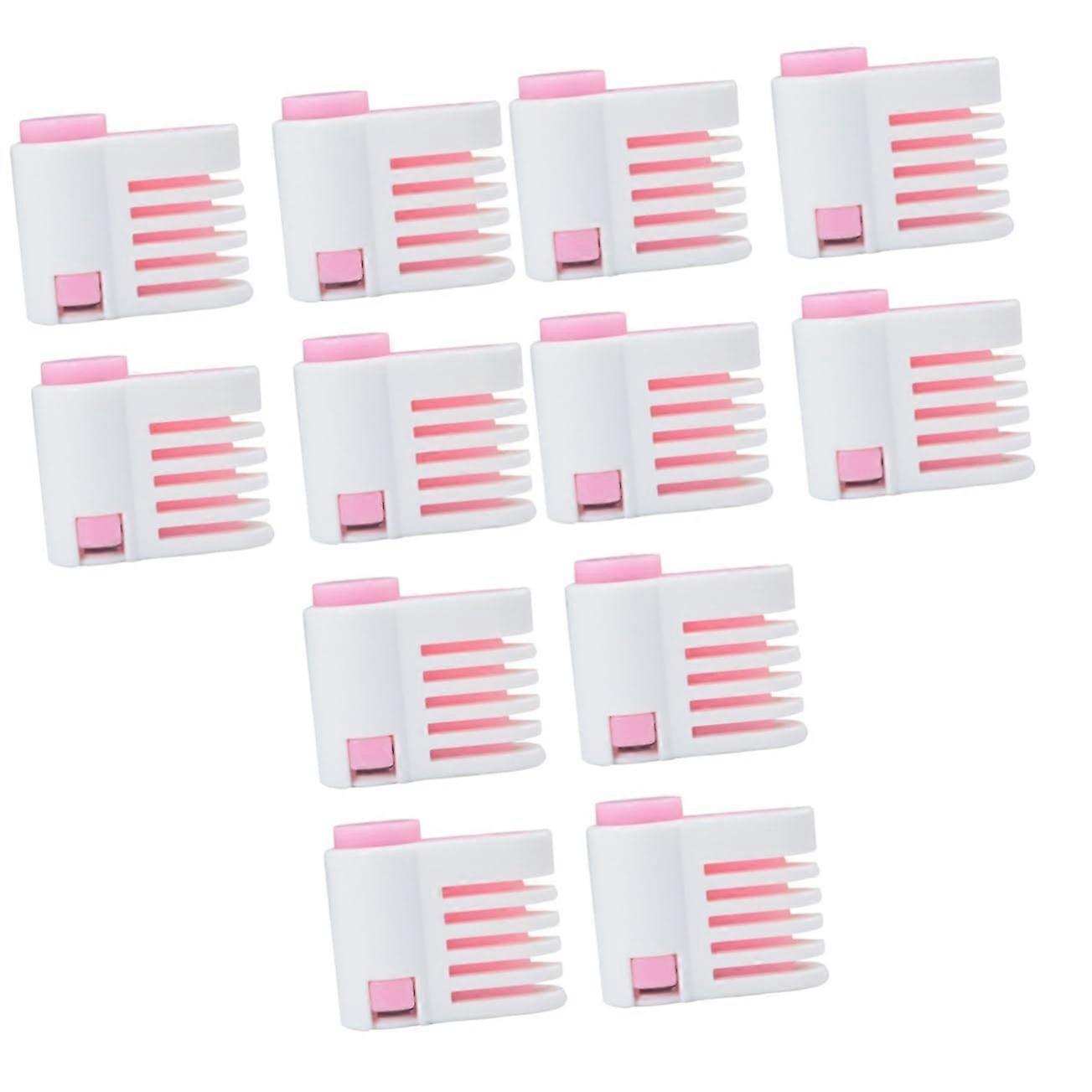 Cake Layer Leveler Set 12pcs Adjustable Bread Cutting Clamp Portable Easy Clean Pink Medium