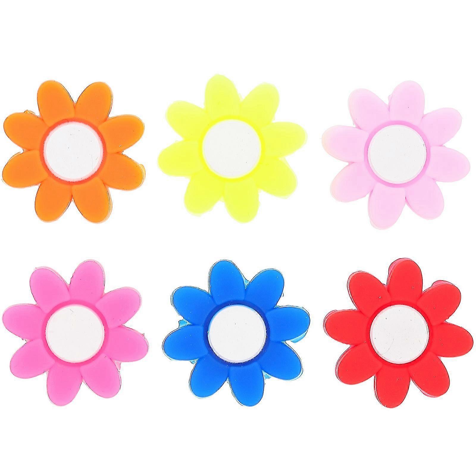 6pcs Tennis Racket Dampener Flower Shape Tennis Dampener Racket Shocks Absorbing Tool