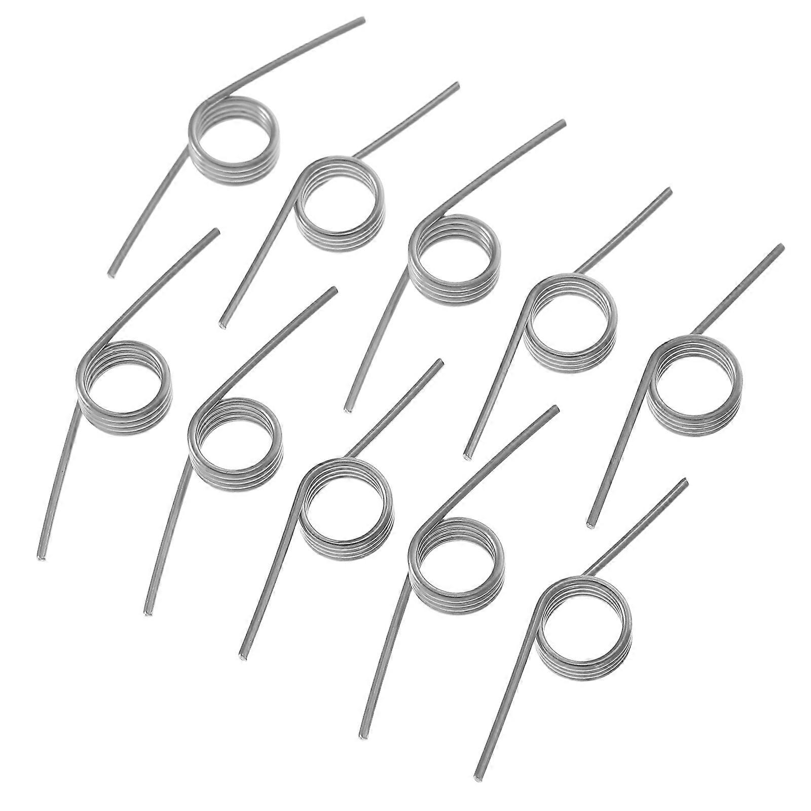 Household Trash Can Spring Replacement 10Pcs Silver Steel Torsional Spring