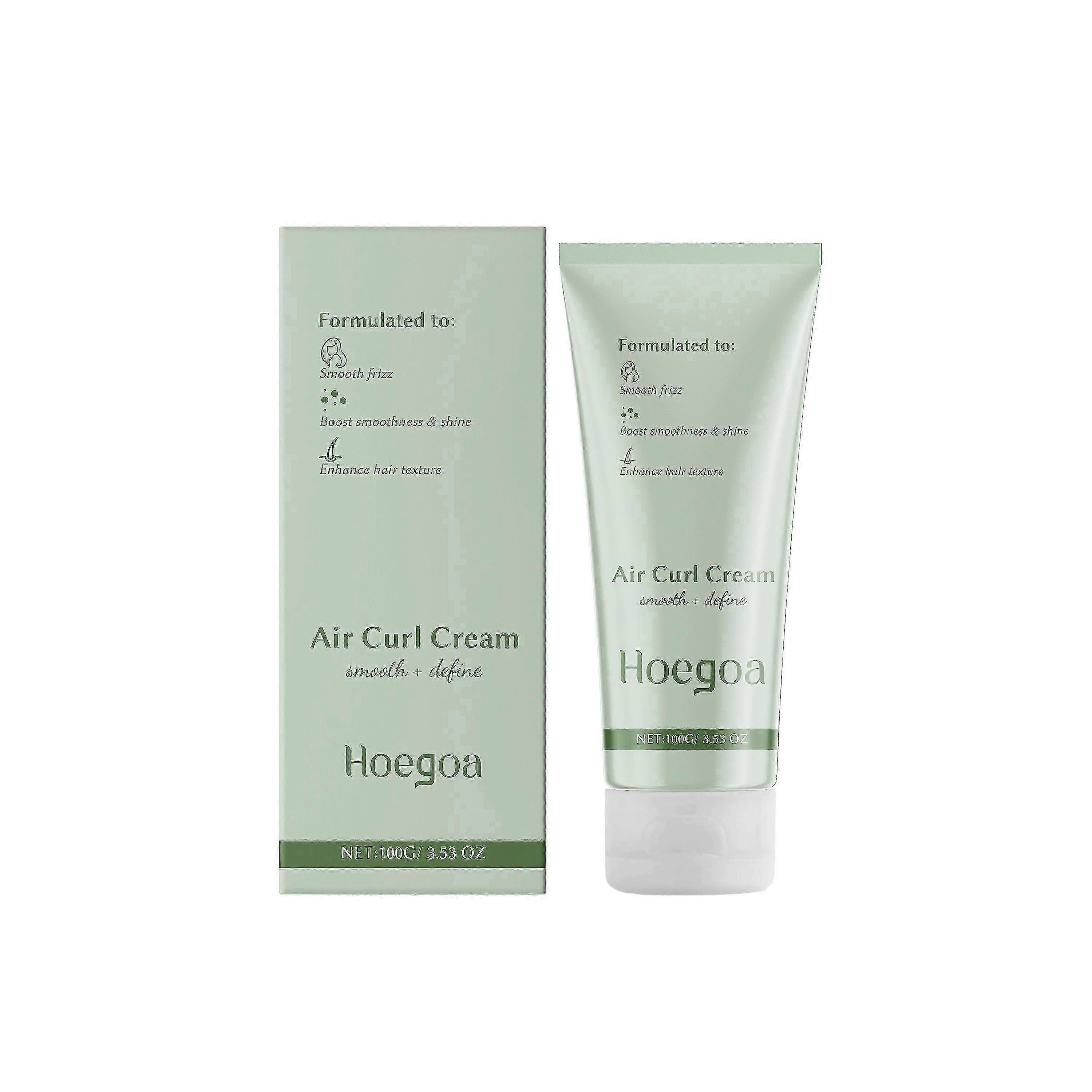 Hoegoa Natural Curl Styling Cream Curls Fluffy and Fixed Styling Glossy Elastic Natural Curl Styling Cream