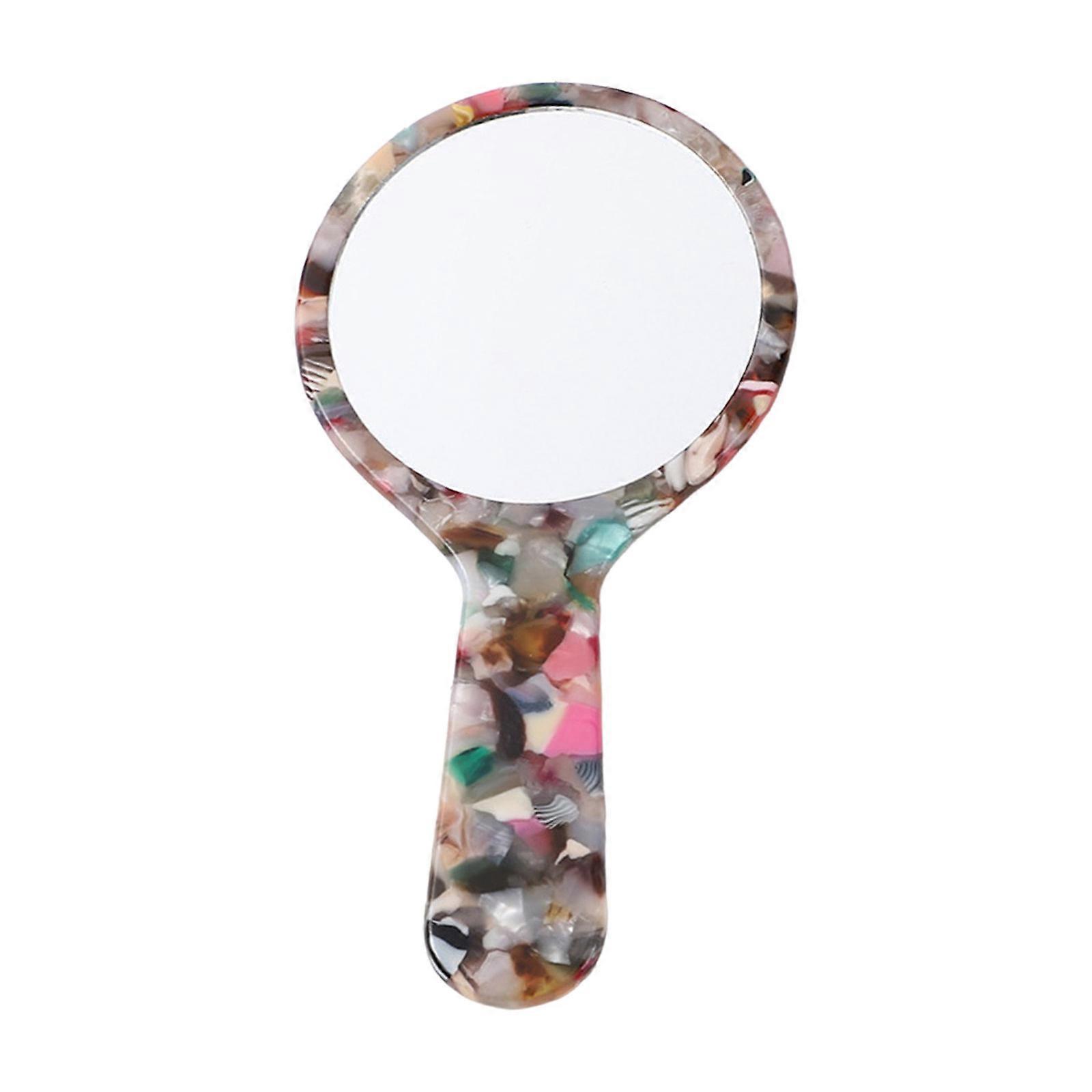 Ergonomic Small Mirror With Highly Definition Glass For Precise Personal Grooming Anywhere  marble color