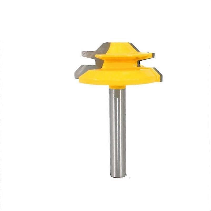 Lock Miter Router Bit 1/4' Shank 45° Tenon Milling Cutter for Woodworking Tools 8x38.1mm