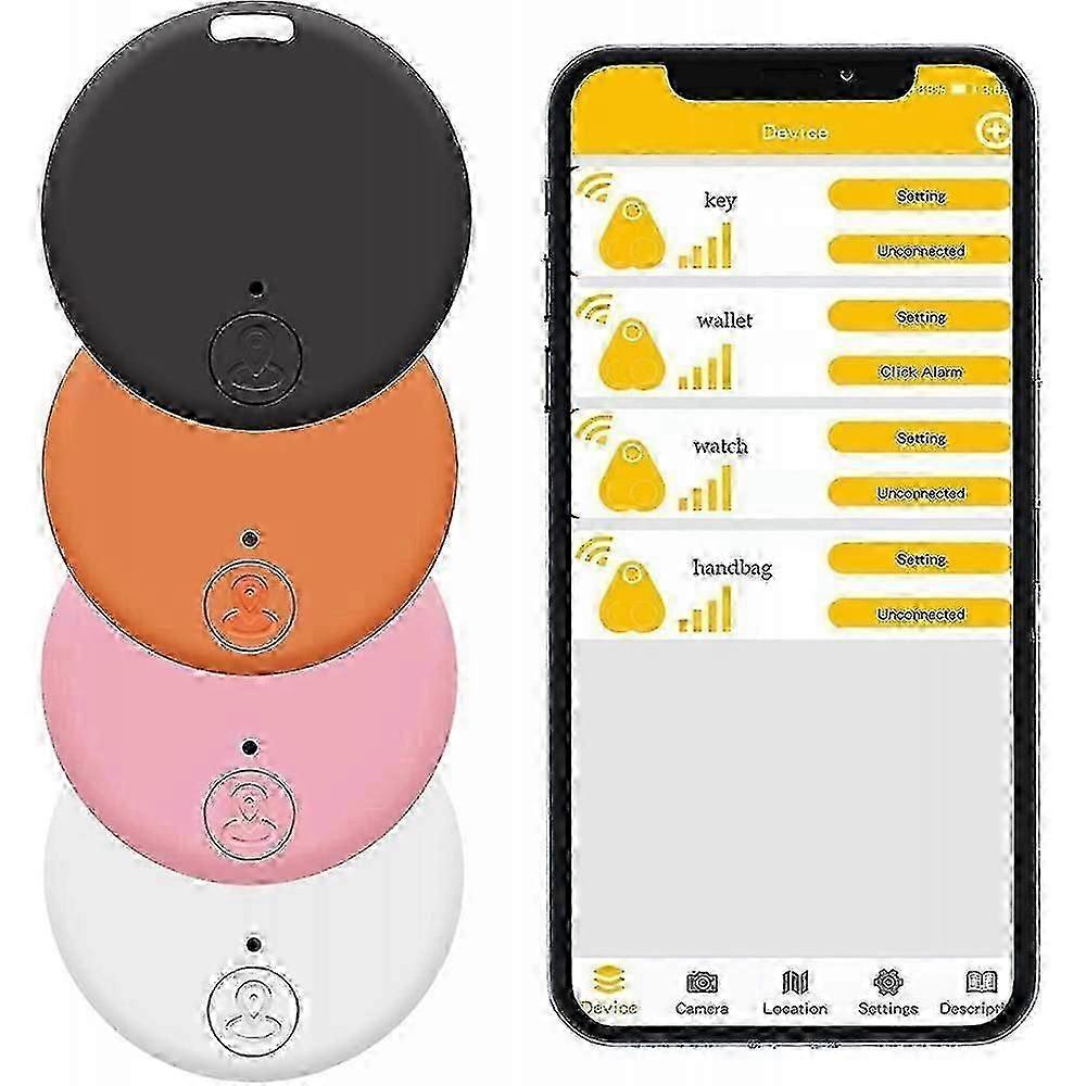 4pcs Wireless Item Locators, Key Finder Anti-lost Phone Finder Alarm JQM