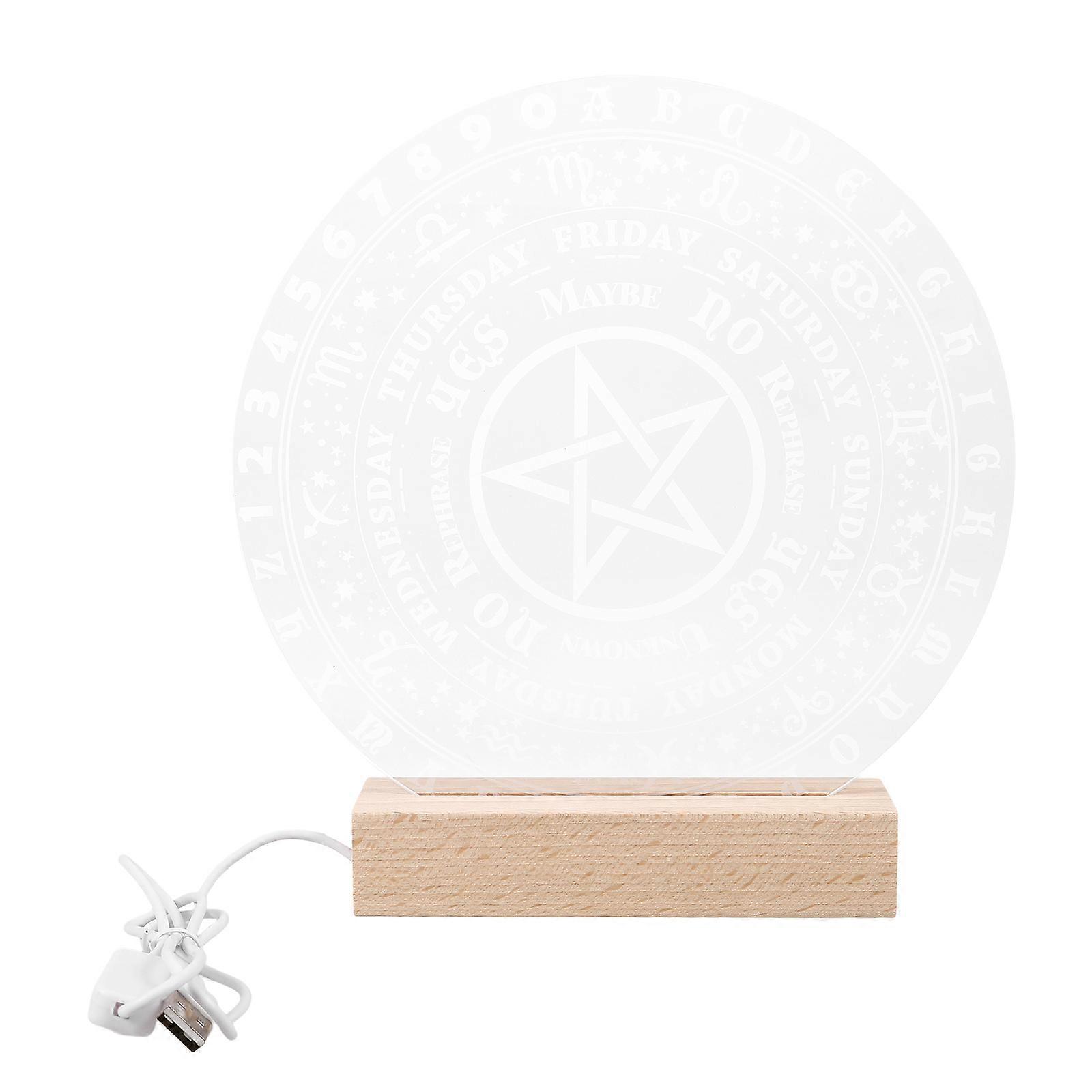 Creative Acrylic Round Night Lamp for Decor 1Set Decorative Night Light