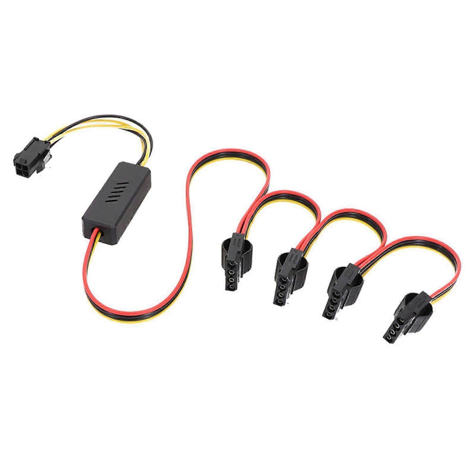 PVC 4Pin CPU to 4Pin Molex Power Cable Extension for PC HDD Connection Cord 1 to1/2/3/4 Splitter Multicolor