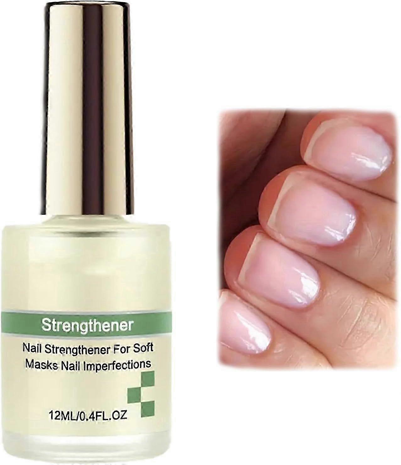 Nagelförstärkare - Extra stark nagellacksförstärkare för skadade naglar - Nagelhärdande reparationsserum för nageltillväxt - Nagelförstärkande behandling