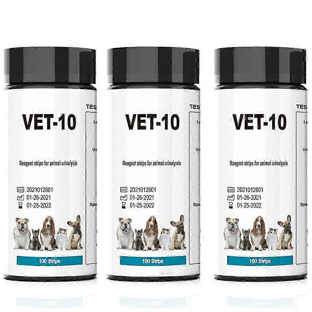 Pet Urine Testing Strips, 100 Urinalysis Parameter Tests for Dogs,Cats,Vets, Accurate Testing