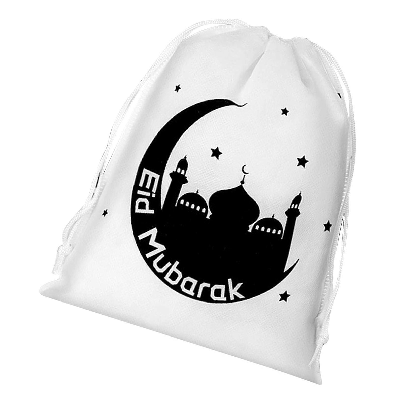 Durable White Canvas Drawstring Pouches Convenient White Canvas Drawstring Bag For Eid Festivities And Practical Storage Multicolor