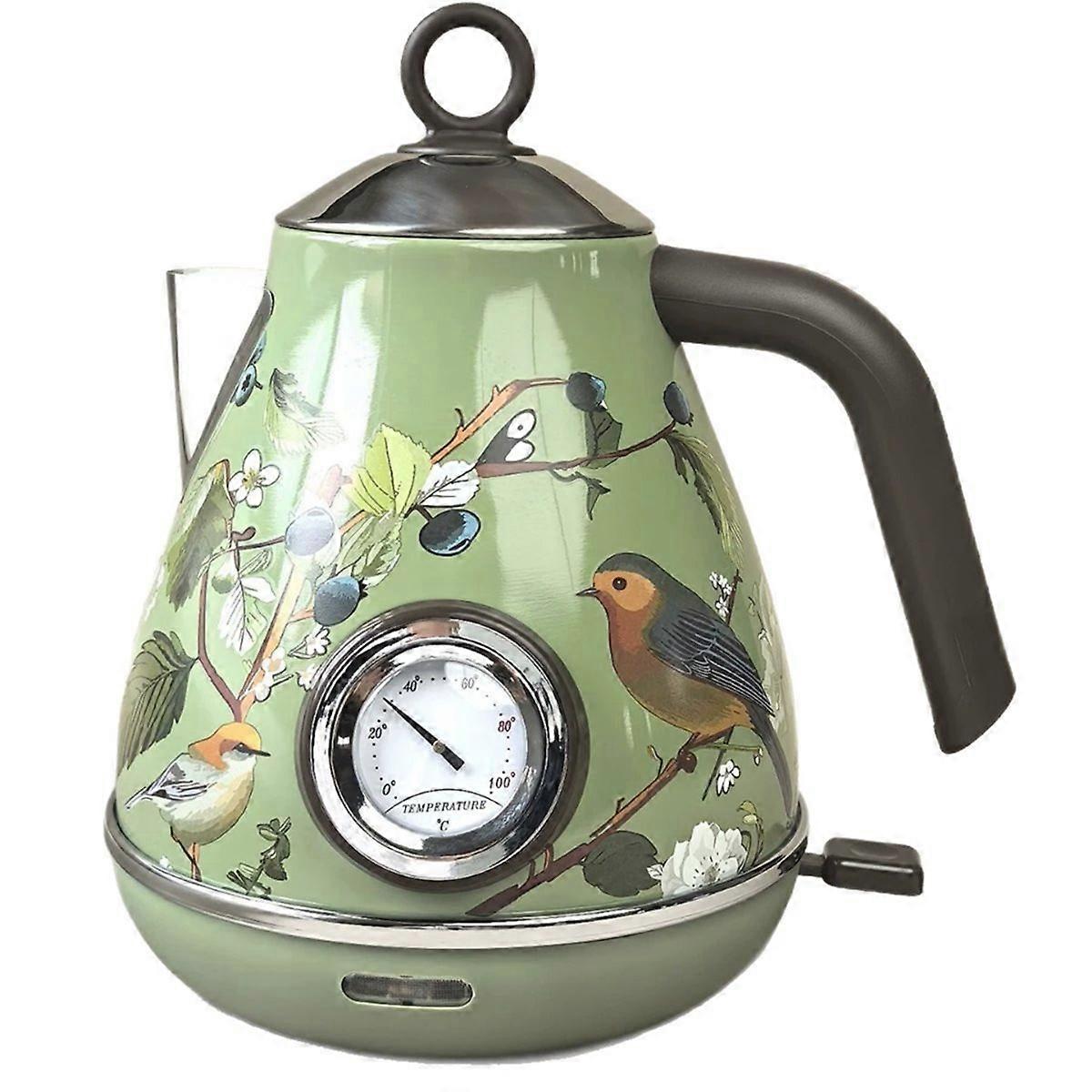 1.7L Electric Kettle 1850W Handmade Decals Auto Power Off EU Plug