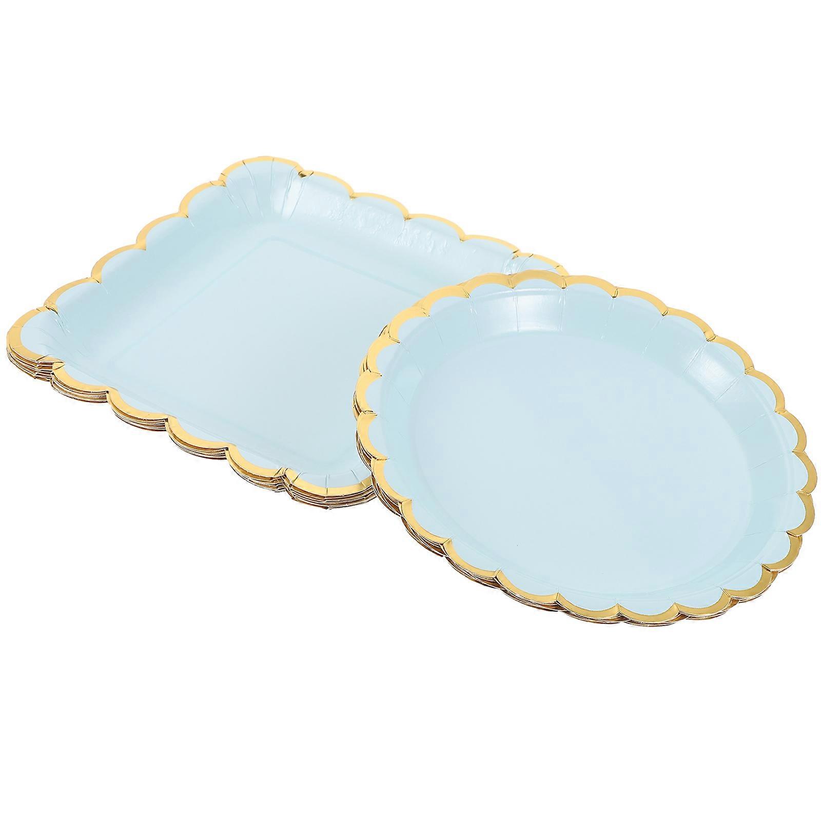 Sky-Blue Square Paper for Party Use 20Pcs Set