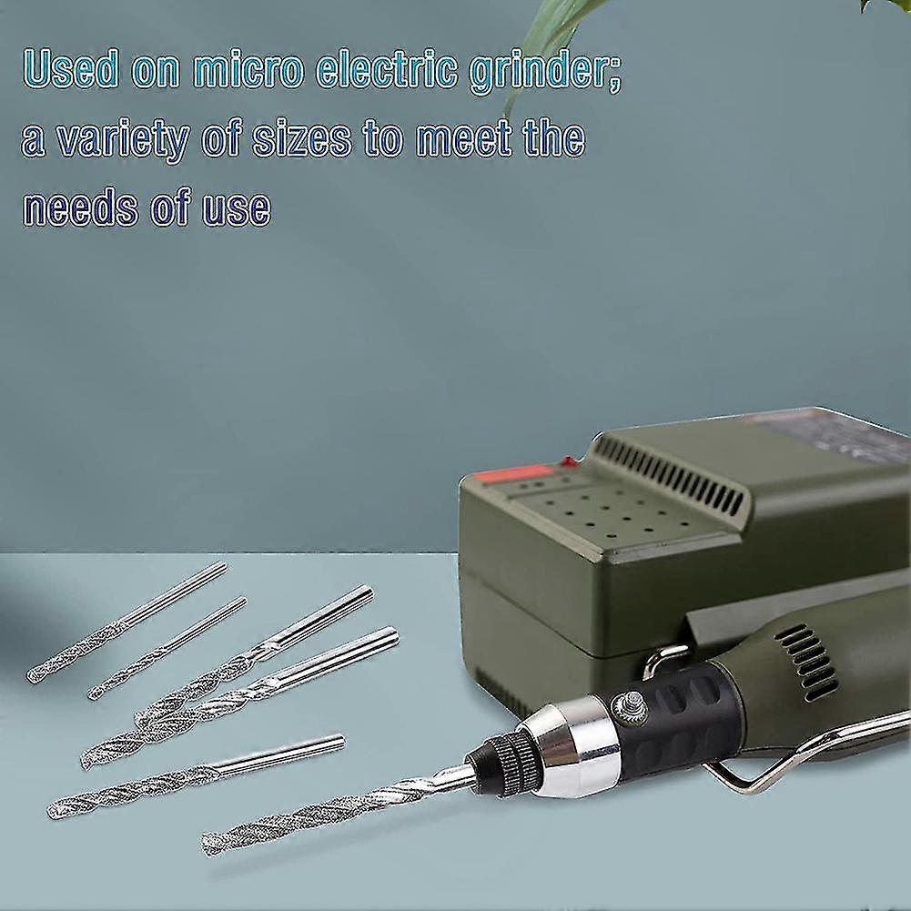 20 Pcs Diamond Drill Bits Set Twist Diamond Tip Drill Bit Heavy Duty Mini Diamond Drill Bit Set for