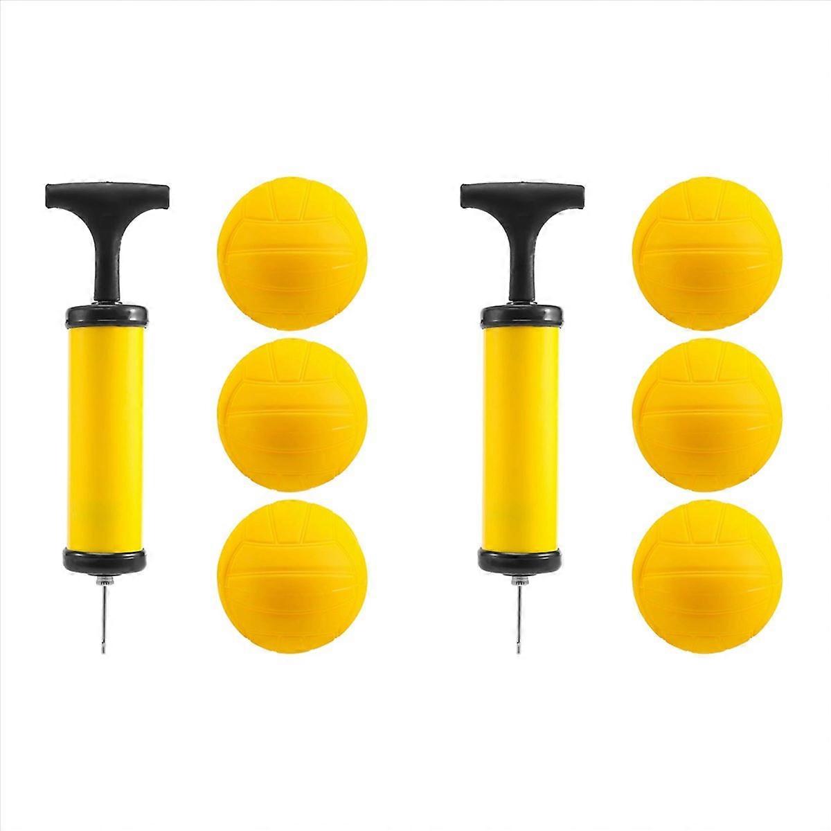  Roundnet Game Ball Replaceable Competitive Balls Mini Volleyball 6-Pack with Pump