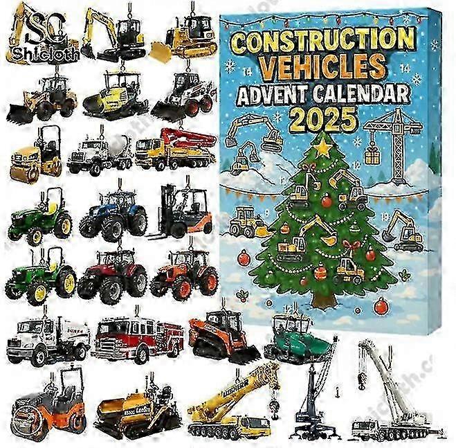 Technik Fahrzeug Advent Urlaub Blind Box Christbaumschmuck Acryl Anhänger