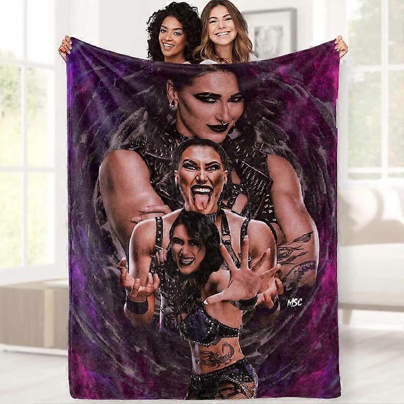Demi Bennett, The Female Wrestler, Features a Soft And Lightweight Polyester Blanket with a Purple Vortex Design, Perfec-FDSAP430
