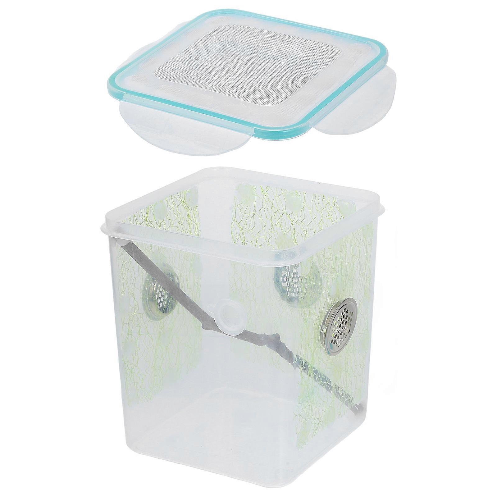 Mantis Feeding Box Plastic Wood Reptile Feeding Box for Storage Use