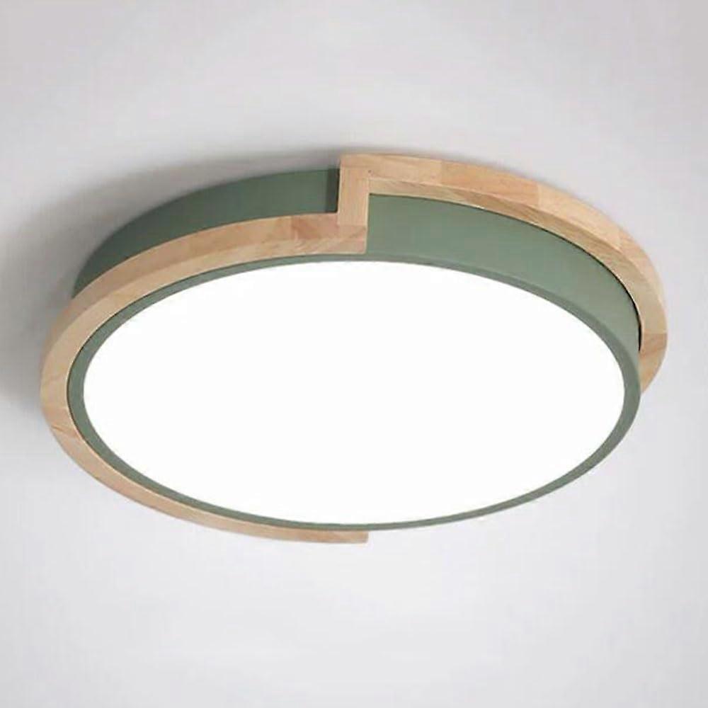 Nordic LED Ceiling Lamp 53cm Green with TriColor Dimming Minimalist Design for Home and Office
