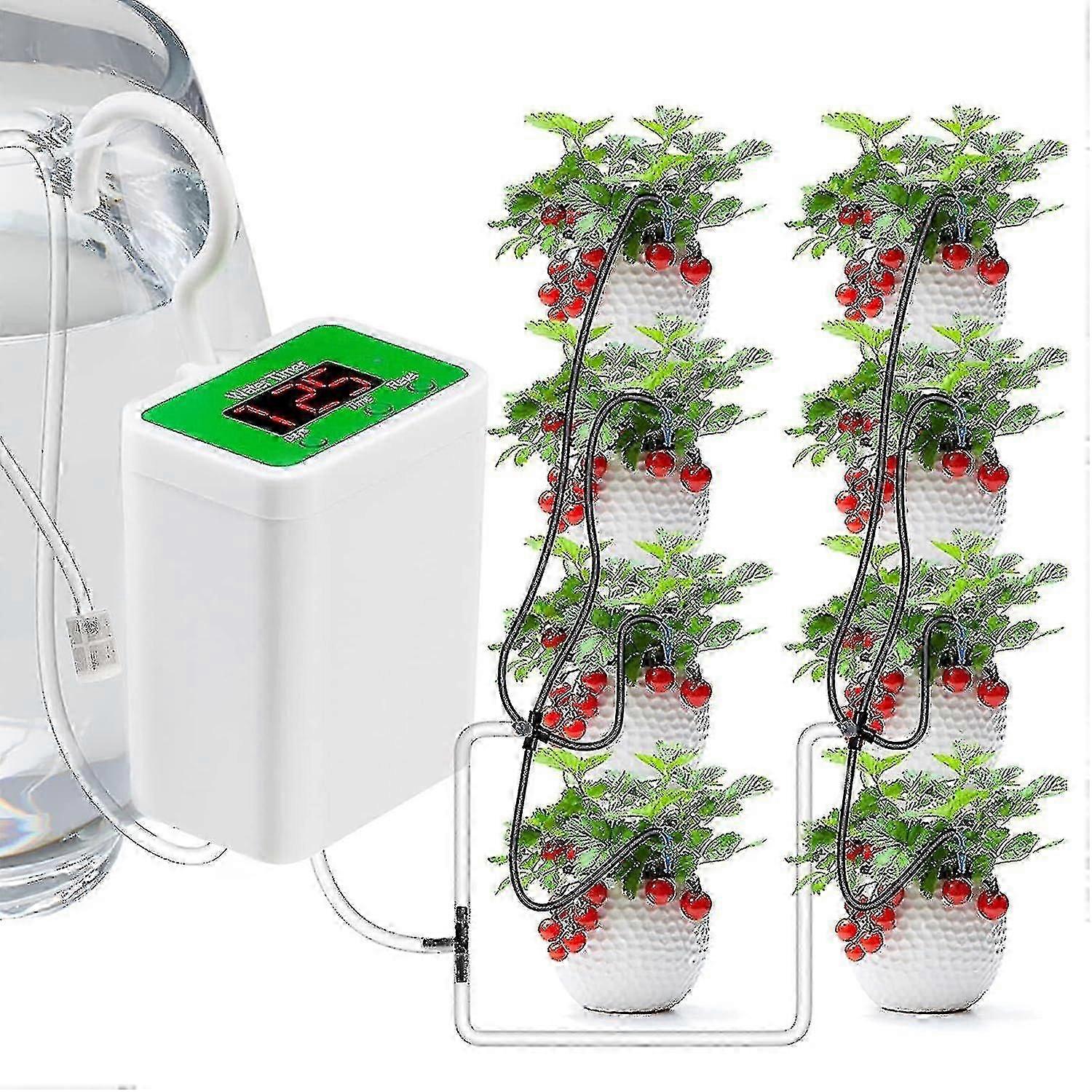 Plant Watering Kit for 12 Pots, Automatic Drip Irrigation System with USB Charging