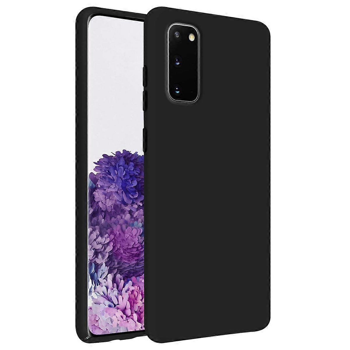 Coque Galaxy S20 Semi-rigide Soft Touch Compatible QI noir