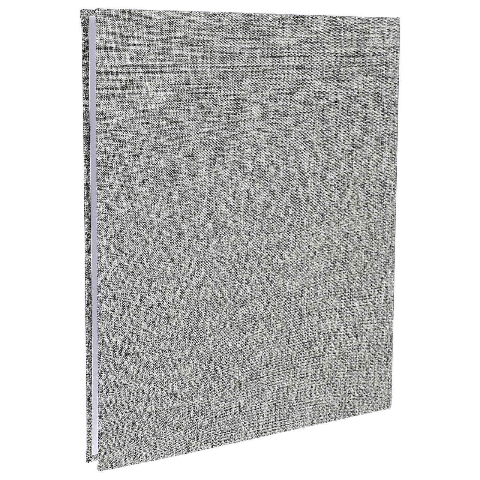 Grey Fabric Binder with 3 Ring Design for Office Document Storage Organizer