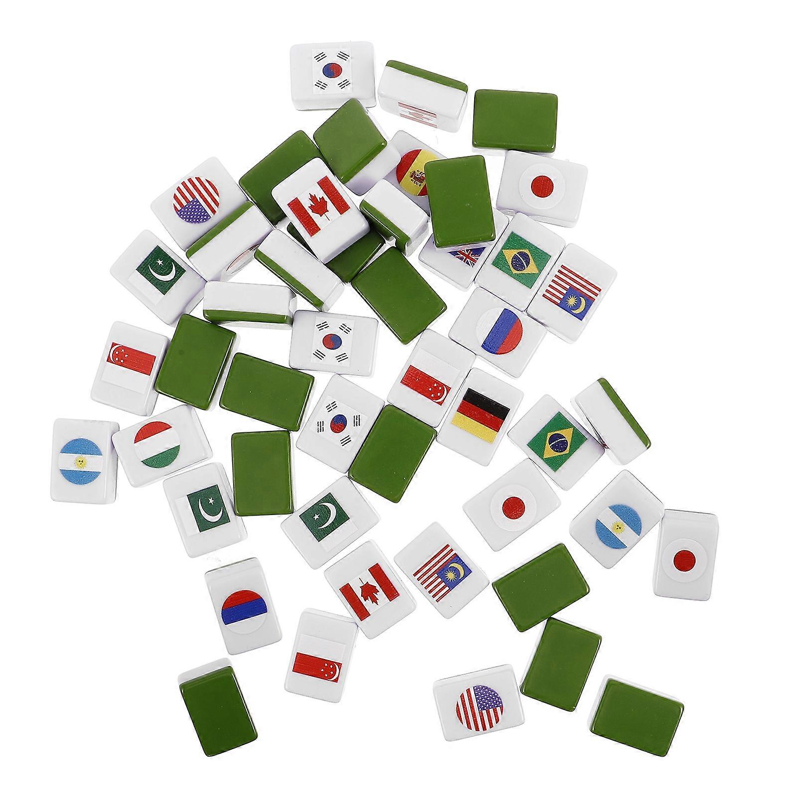 Tile Games Mahjong Building Blocks Set for Party 96Pcs Assorted Colors