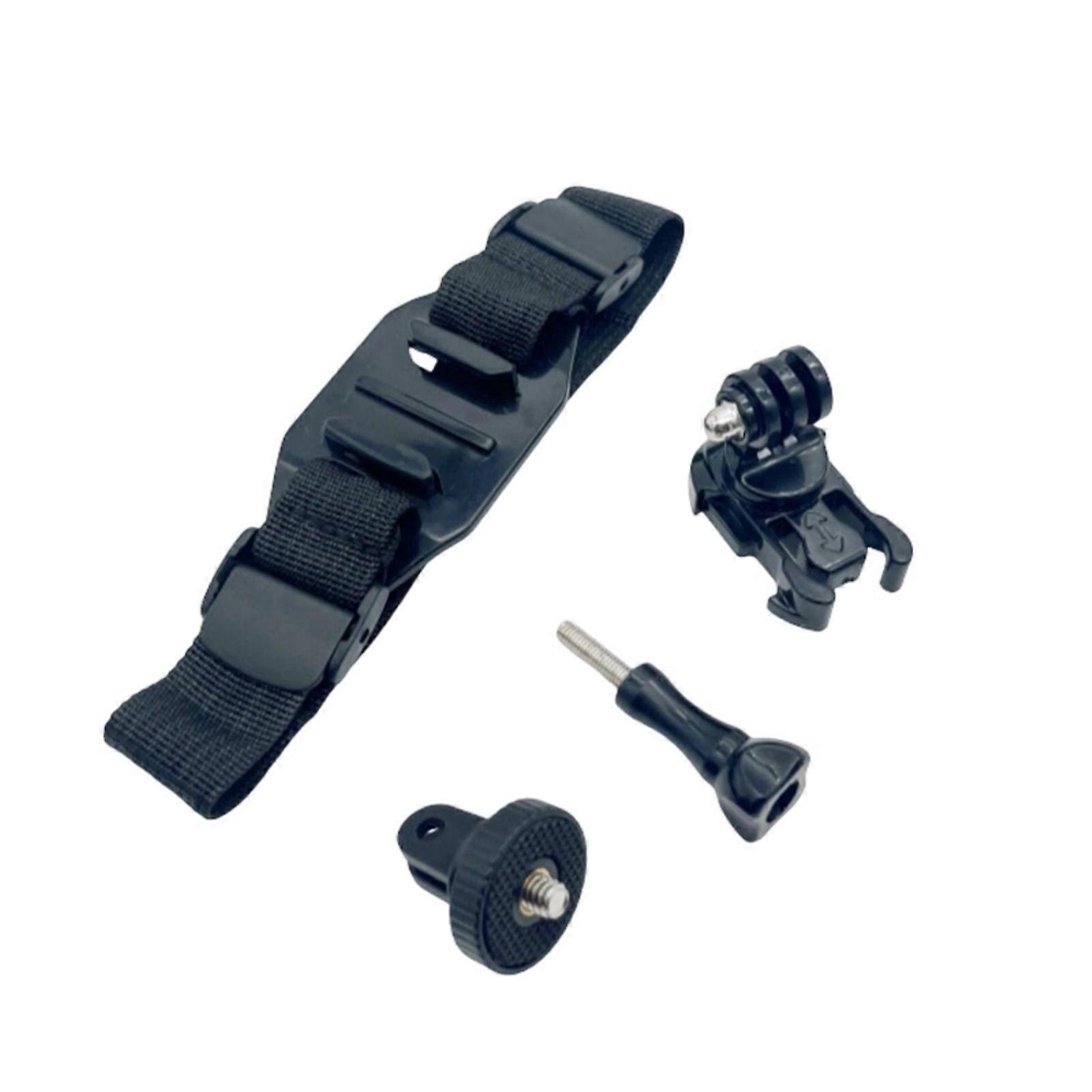Multipurpose Helmet Accessory for Action Cameras Includes Base and Adapters Use in Extremes Activity Multicolor