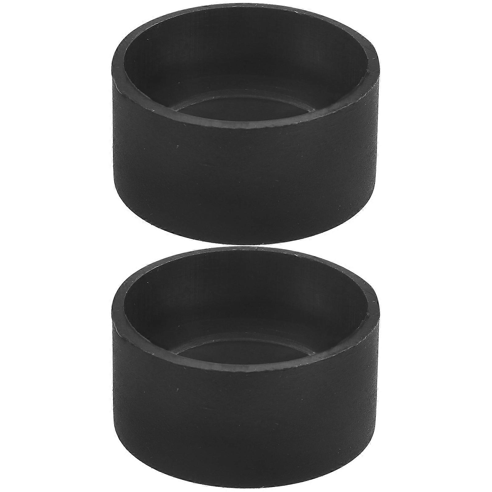 Replaceable Rubber Microscope Eyepiece Covers for Protecting 2Pcs Black