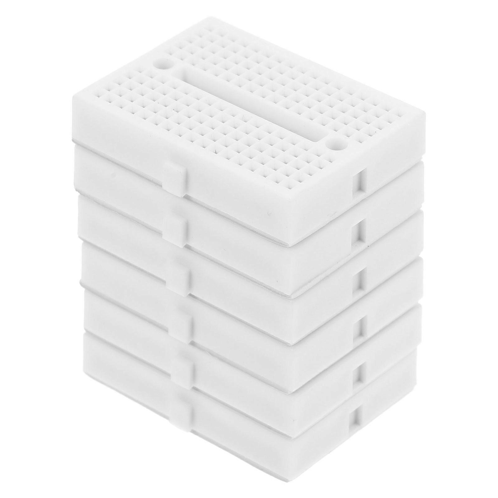 Solderless Breadboard White Bread Board for Experiment Science 6Pcs Set