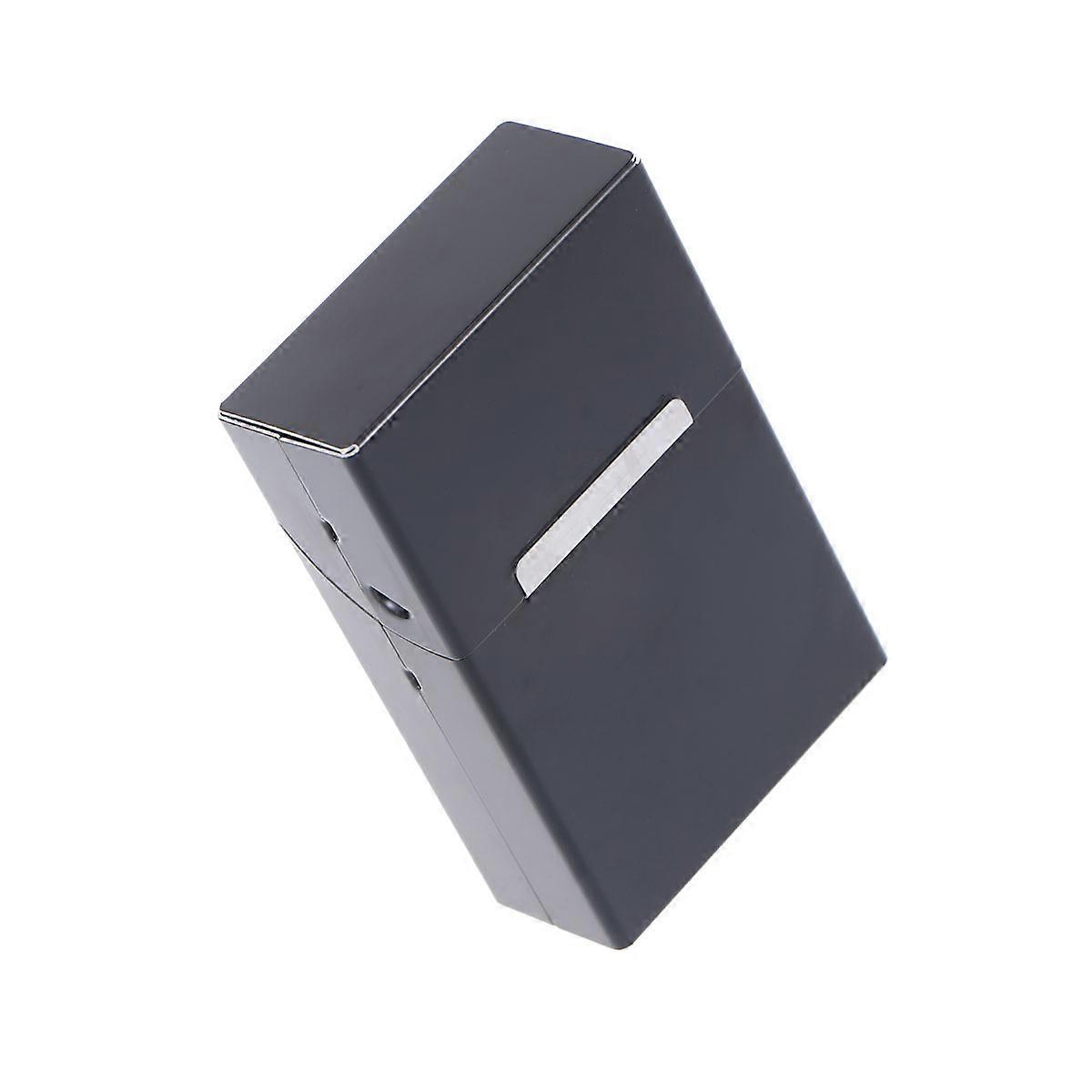 Black Automatic Clamshell Case for Storing Cigarettes Magnetic
