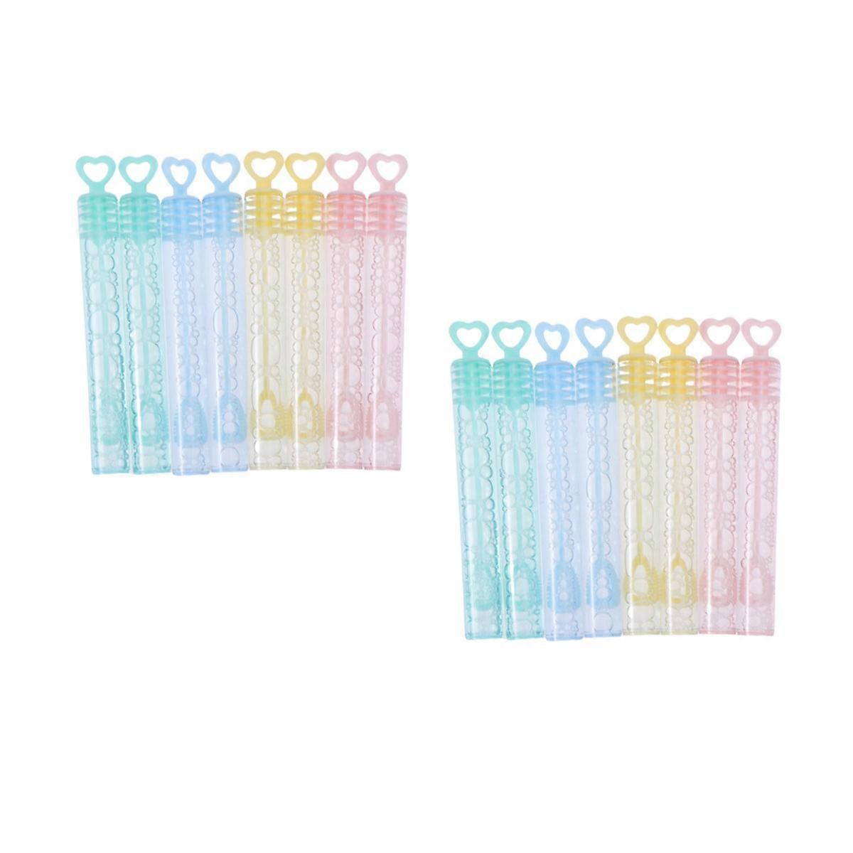 Bubble Stick Heart-Shaped Bubble Wand for Playing 12Pcs Assorted Color