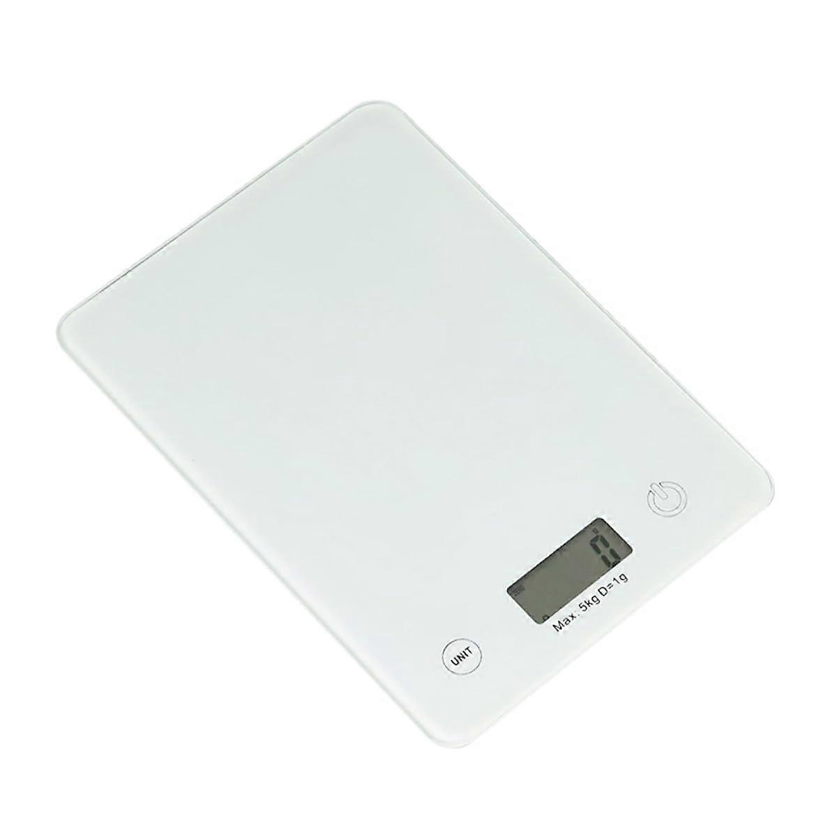 Precision Digital Kitchen Scale with Clear Display for Cooking Baking and Portion Control White