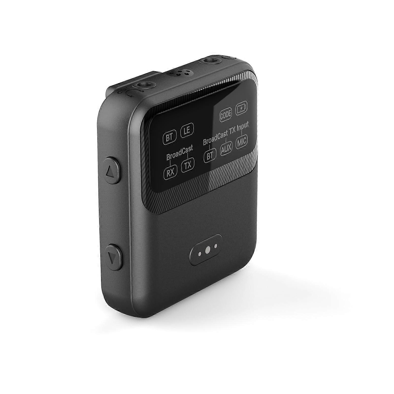 Bluetooth 5.4 Audio Transmitter Receiver with Auracast, Lavalier Mic, Lossless USB Wireless Adapter